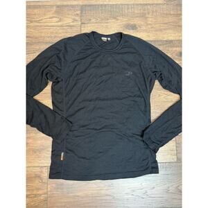 Icebreaker Bodyfit 200 Long Sleeve Top Womens XL Black Base 100% Merino Wool